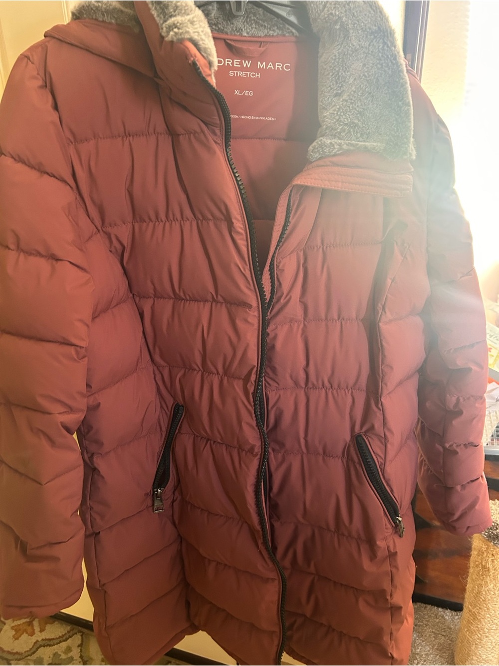 Andrew Marc Women's Dusty Rose Puffer Coat
